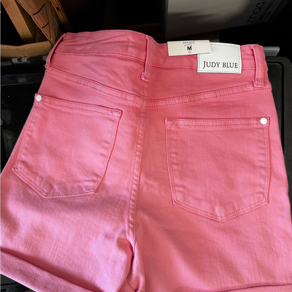 Judy Blue Pink Jean Shorts - Picture 3 of 3
